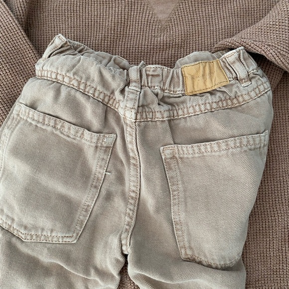 Zara mauve waffle Knit cotton Sweater and ankle Pants Set - Picture 6 of 6